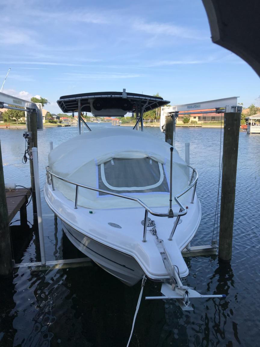ProLine 230 center console fishing boat with The Element Bow dodger