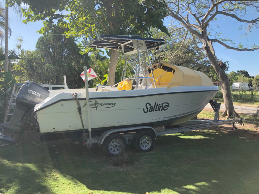 Pro Sports 2200 220 Center Console Boat 22ft Fishing Trip Canvas