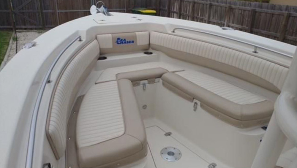 sea chaser 24 hfc by carolina skiff bow layout bow shade